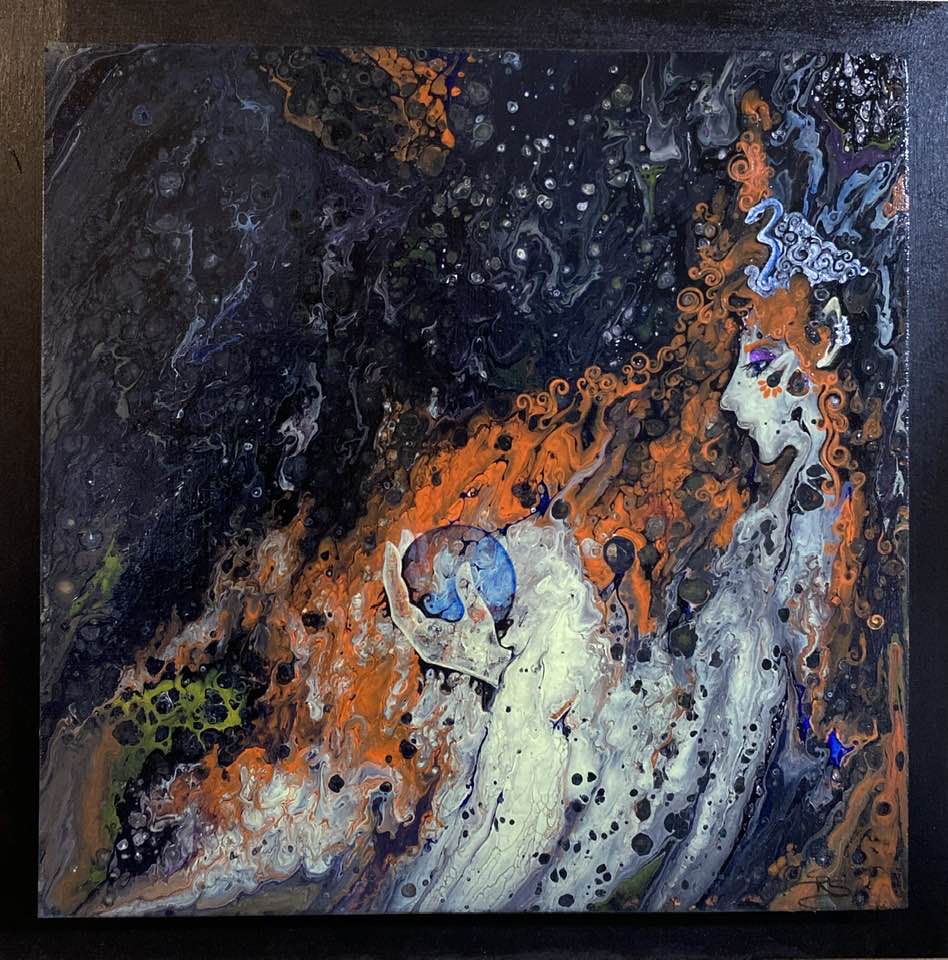 Click here to view Brushwork on Pours artwork by Shauna Scott